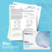 MaxFunction genetic test kit with instructions on a blue background