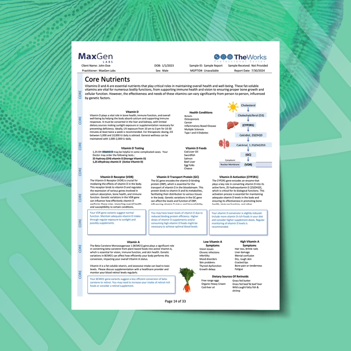 MaxGen document on a green background